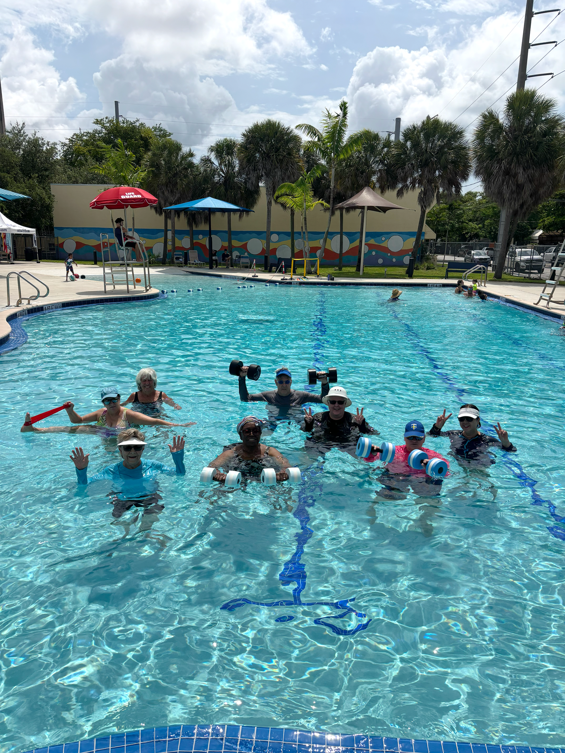 Water aerobics classes in South Miami